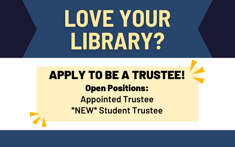 image for Apply to Be a Library Trustee